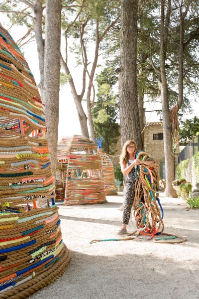Ms. Andersen and her bories (Photo: Chia Chong)