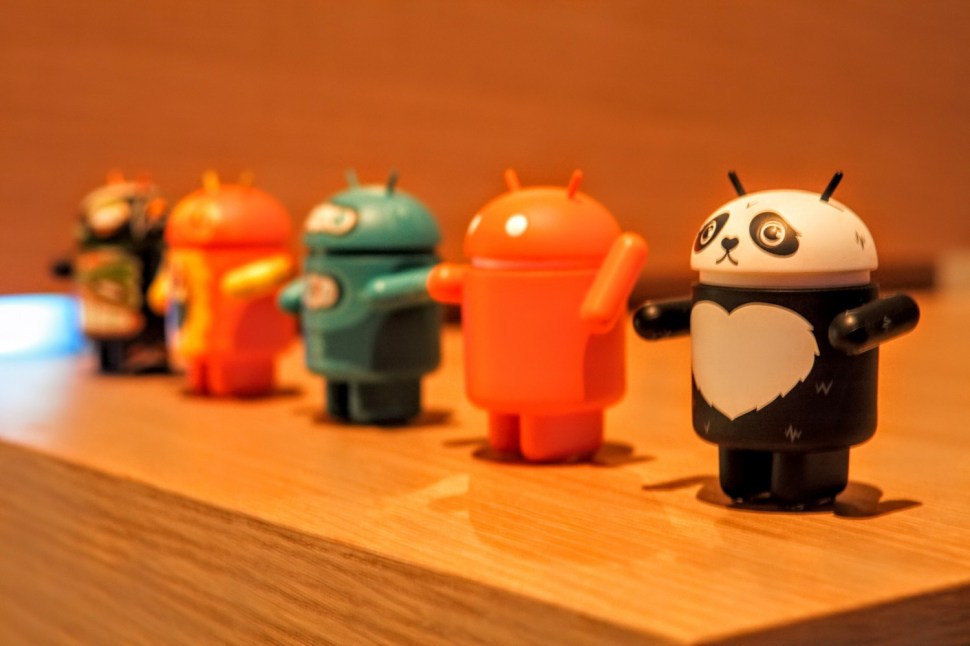 Android figurines at a recent Google event in Manhattan. (Photo: Brady Dale for Observer)