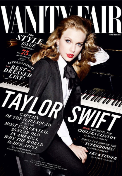 Ms. Swift on the cover of Vanity Fair. (Photo: Facebook/Vanity Fair)