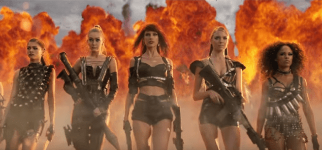 Ms. Swift's crew is taking over the September newsstands. (Photo: YouTube)