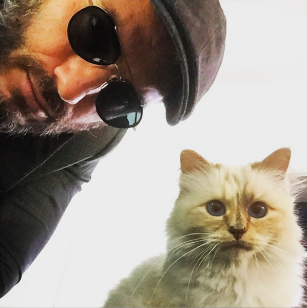Sebastien Jondeau and Choupette. Photo: Instagram/Sebastien Jondeau)