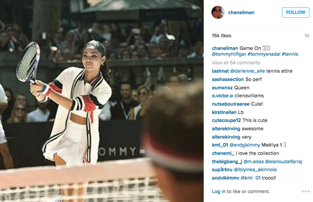 Chanel Iman played tennis. (Photo: Instagram/Chanel Iman)