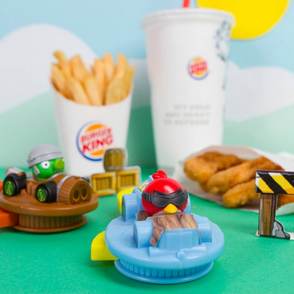 A Burger King kids' meal with Angry Birds toys. (Photo: Facebook/Burger King)