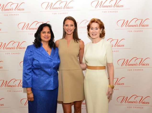 Sharmila Makhija, Christy Turlington, Dr. Pat Allen at the Women's Voices for Change Luncheon. (Photo: Jared Siskin/patrickmcmullan.com)