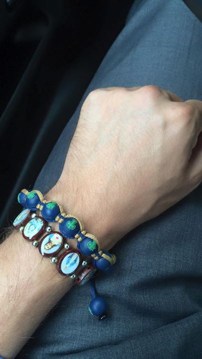 This is the bracelet that a white driver gave to a black statie who pulled him over for speeding. (Mike Powers Facebook)
