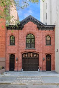 The sellers replicated the historic brick facade with salvaged bricks. (Travis Mark/Sothebys)