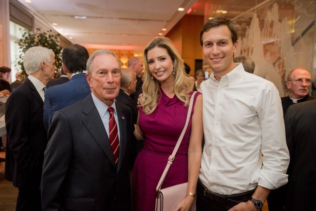 Michael Bloomberg, Ivanka Trump and Jared Kushner. (Photo: Flickr/Michael Bloomberg)