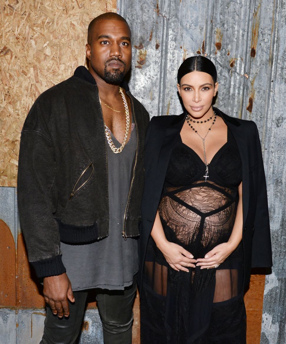 Kanye West, Kim Kardashian (Photo: Clint Spalding for Patrick McMullan). 