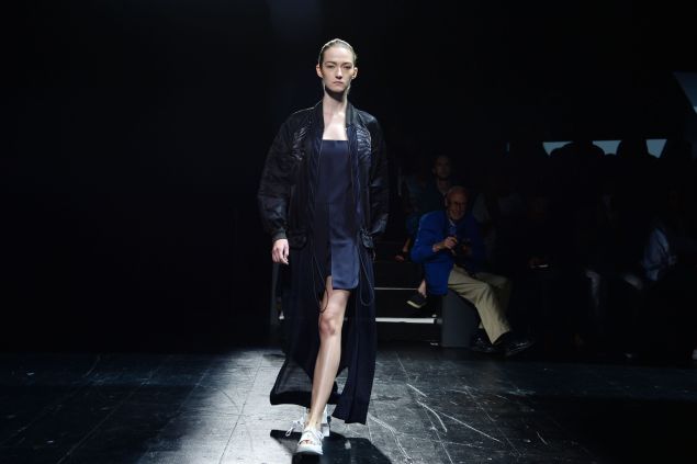 A look from Public School's runway show. (Photo: Clint Spaulding/PatrickMcMullan.com)