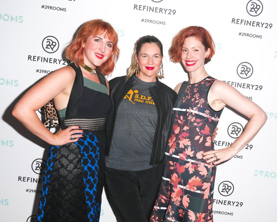 Christene Barberich, Piera Gelardi, Drew Barrymore (Photo: BFA).
