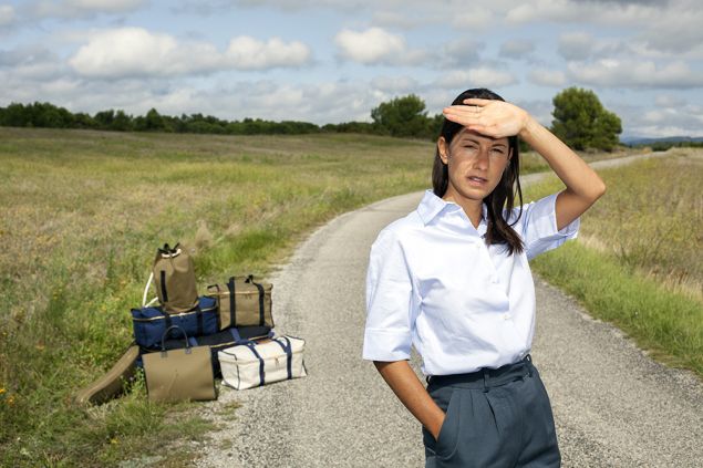Jeanne Signoles and some L/Uniform luggage. (Photo courtesy of L/Uniform)