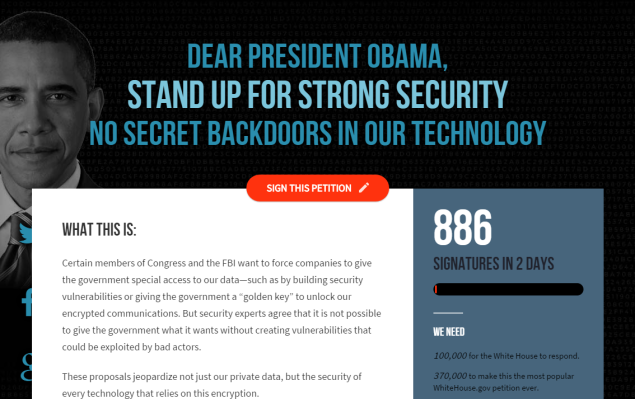 Tech companies are urging President Obama to support strong Internet security. (Photo: Screenshot)
