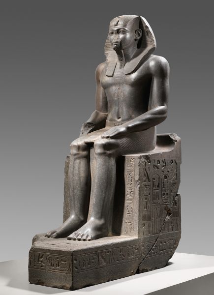 Colossal Statue of a Pharaoh, Egyptian, Middle Kingdom, Dynasty 12, reign of Amenemhat II ca. 1919–1885 B. C., From Egypt, Tanis. (Photo: Ägyptisches Museum und Papyrussammlung, Staatliche Museen, Berlin)