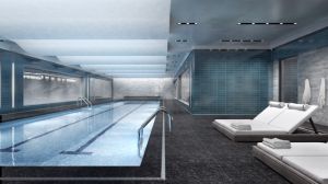 And here we have the saltwater pool.
