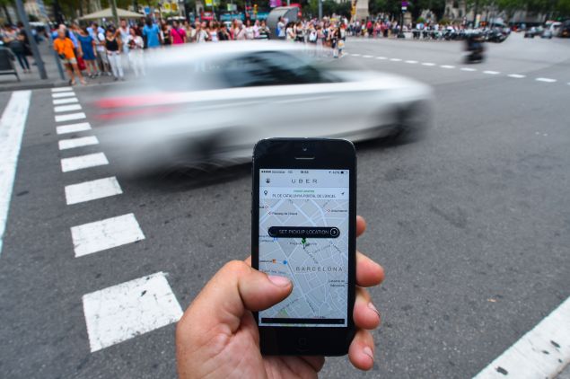 The Uber app. (Photo: David Ramos/Getty Images)