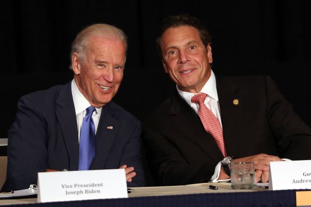 Vice President Joe Biden with Gov. Andrew Cuomo. (Photo: Spencer Platt/Getty Images)