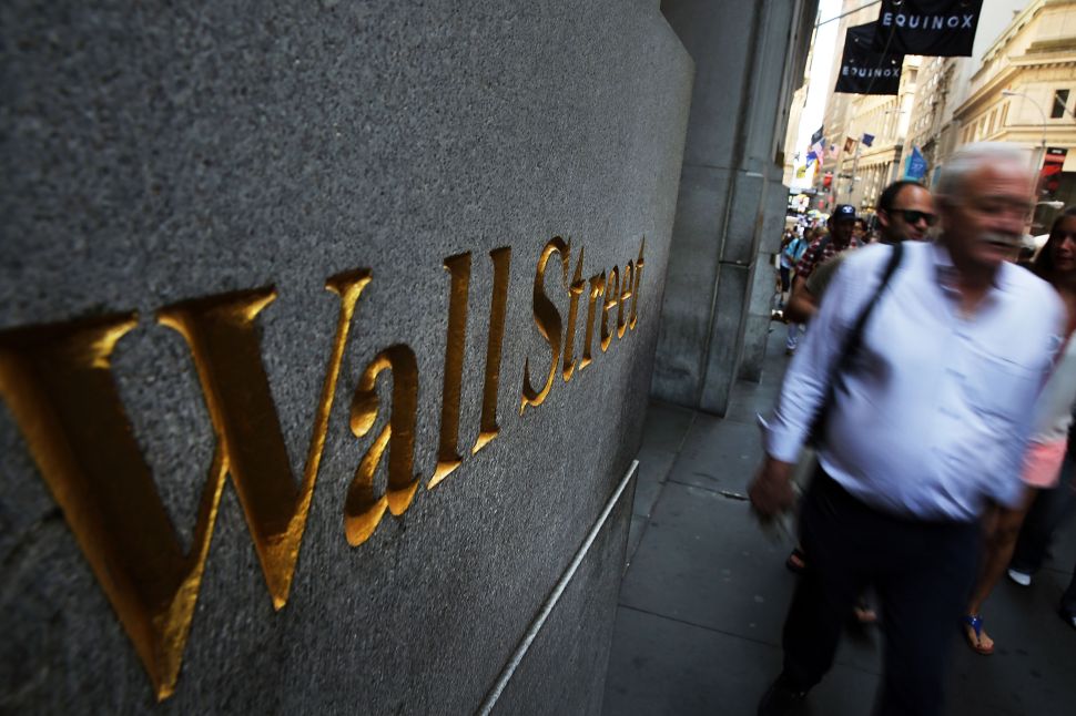 Wall Street. (Photo: Spencer Platt/Getty Images)