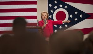 Hillary Clinton. (Photo by Jeff Swensen/Getty Images)