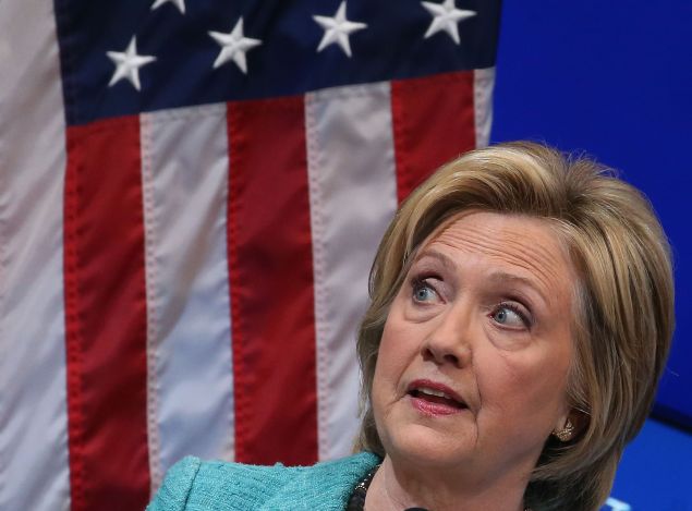 WASHINGTON, DC - SEPTEMBER 09: Former Secretary of State and Democratic presidential candidate Hillary Clinton speaks about Iran at the Brookings Institute September 9, 2015 in Washington, DC. Clinton spoke in favor of the Iran nuclear agreement and its implications for U.S. foreign policy and national security. (Photo by Mark Wilson/Getty Images)