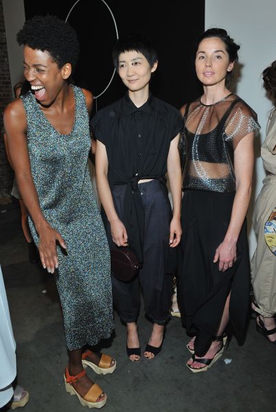 Rachel Comey models backstage (Photo: Getty Images)