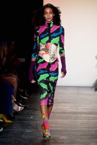 A tight dress with a fish print. (Photo: Getty)