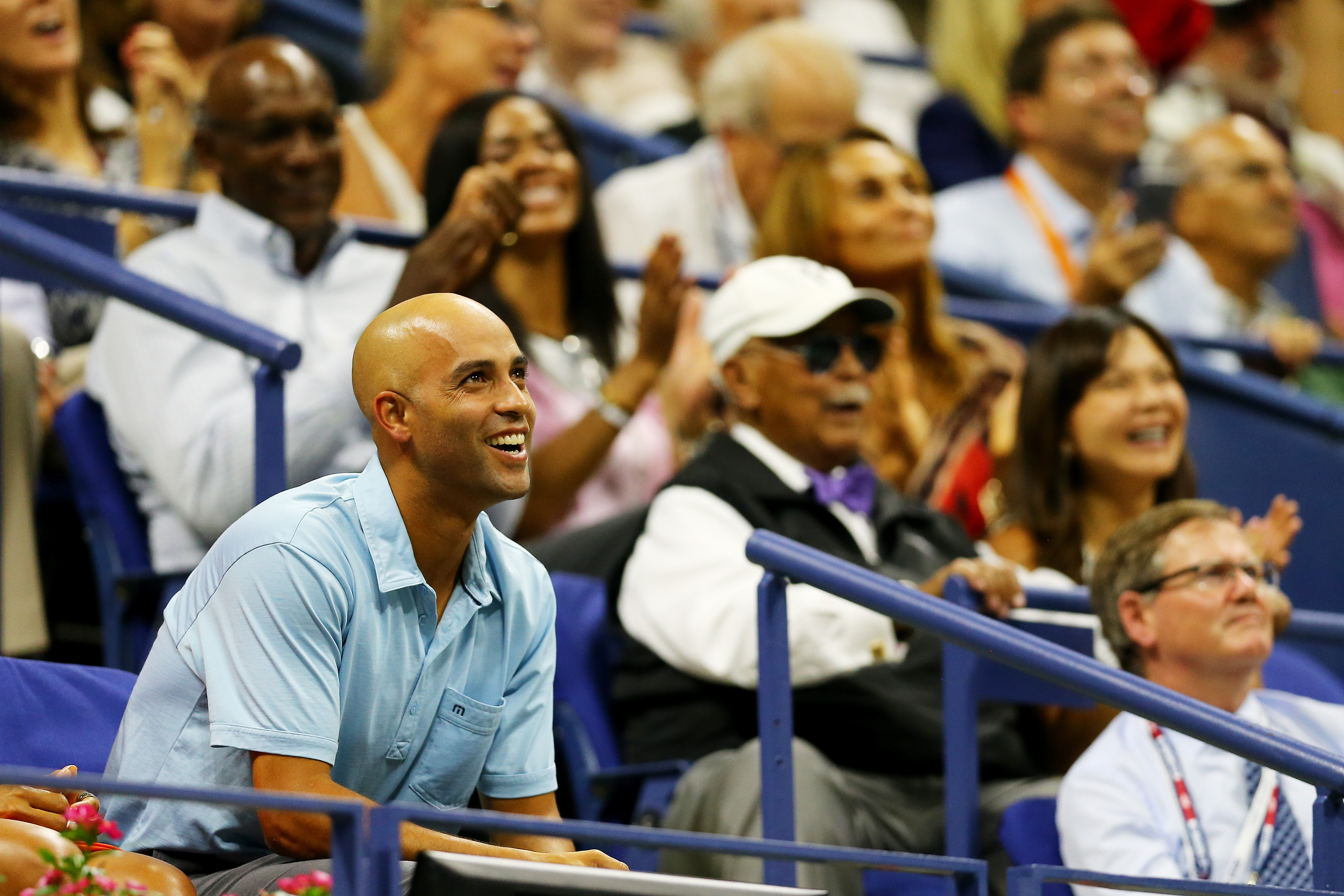 James Blake attends the Men's Singles Semifinals match at the U.S. Open in Flushing, Queens. (Photo: Maddie Meyer/Getty Images)