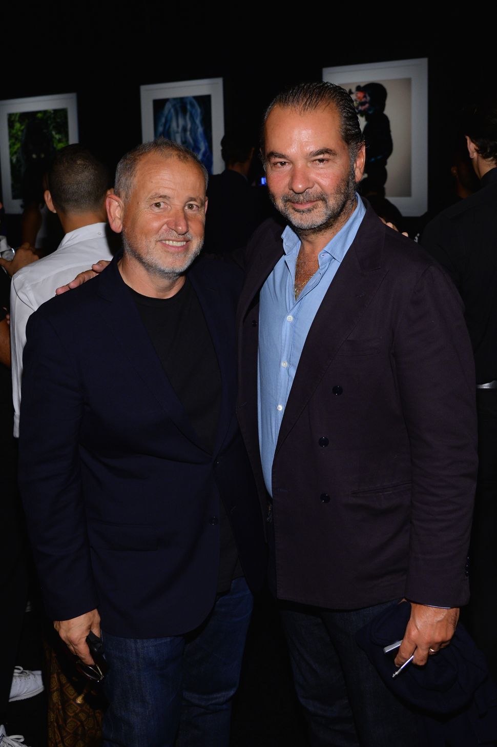 Art Director Fabien Baron, Chairman and Creative Director of Moncler, Remo Ruffini (Photo: Andrew Toth for Getty Images).