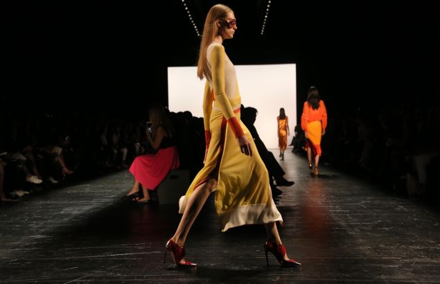 An angle of the Prabal Gurung show (Photo: Trevor Collens/AFP/Getty Images).