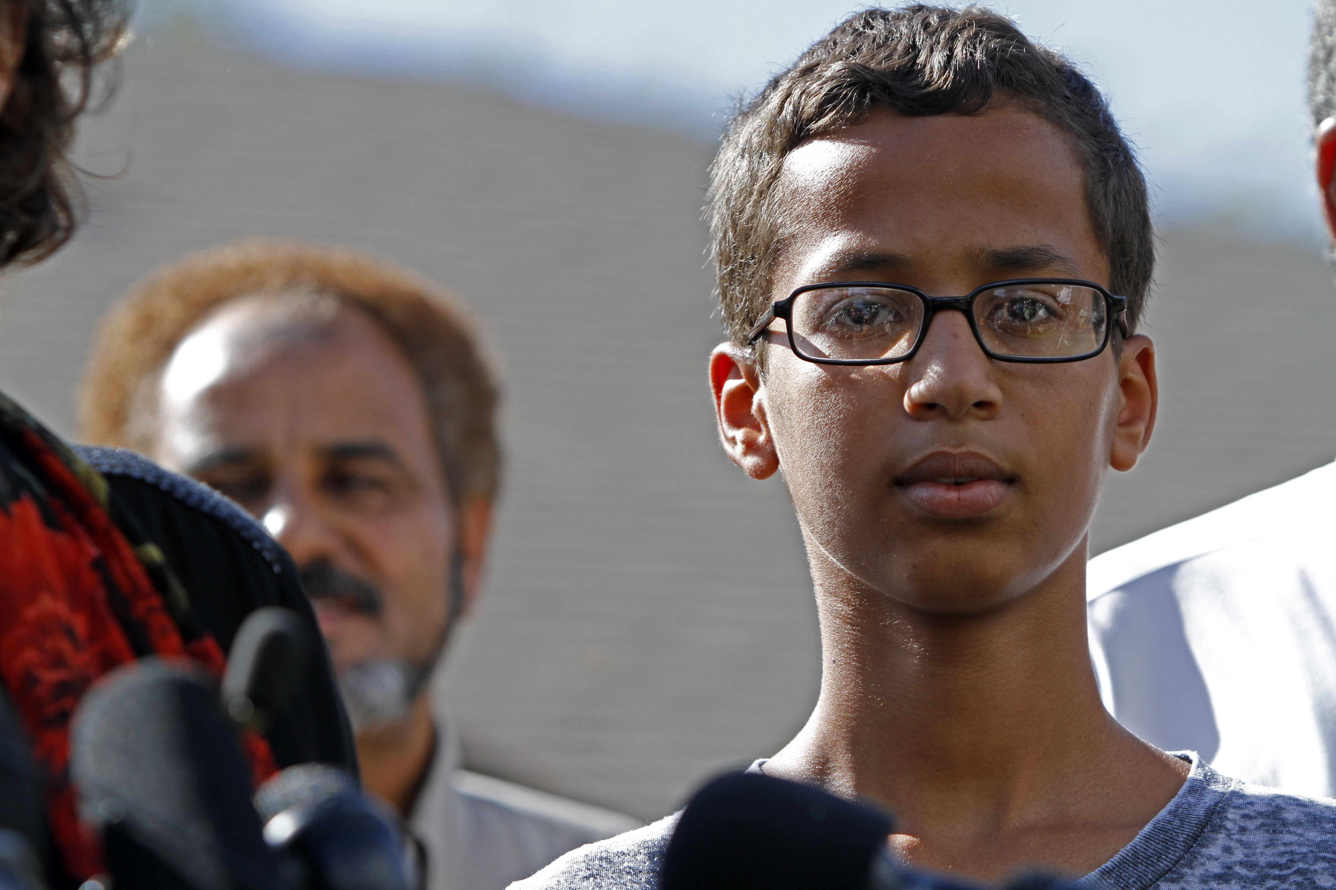 Ahmed Mohamed has a gained celebrity support after being arrested for bringing a homemade clock to a Texas high school. (Photo by Ben Torres/Getty Images)