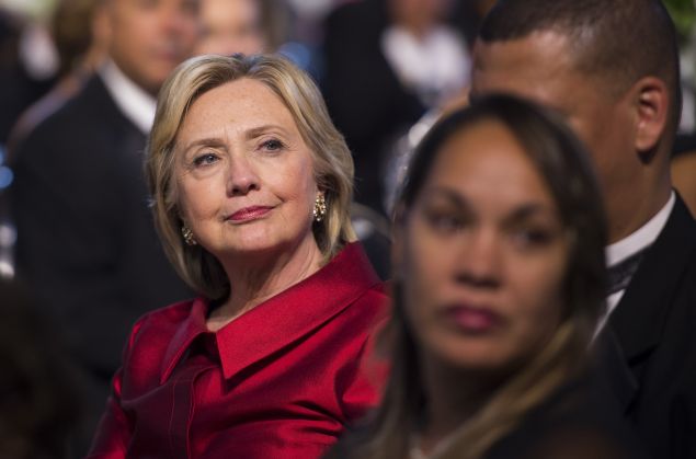 Democratic Presidential hopeful Hillary Clinton attends the Congressional Black Caucus (CBC) Foundation's 45th Annual Legislative Conference in Washington, DC, on September 19, 2015. AFP PHOTO/ JIM WATSON (Photo credit should read JIM WATSON/AFP/Getty Images)