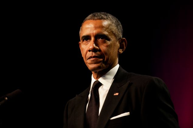 WASHINGTON, DC - SEPTEMBER 19: U.S. President Barack Obama delivers remarks at the Congressional Black Caucus Foundation's 45th Annual Legislative Conference Phoenix Awards Dinner at the Walter E. Washington Convention Center, on September 19, 2015 in Washington, DC. Obama paid tribute to female leaders in civil rights. (Photo by Aude Guerrucci - Pool/Getty Images)