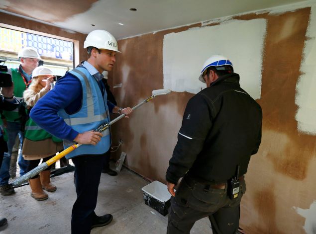 Did he use those painting skills in Princess Charlotte's nursery, we wonder?. (Photo: Phil Noble - WPA Pool/Getty Images)