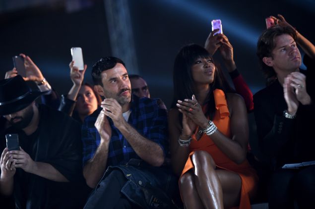 attends the Versace show during the Milan Fashion Week Spring/Summer 2016 on September 25, 2015 in Milan, Italy.