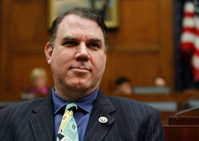 WASHINGTON - OCTOBER 01: Rep. Alan Grayson (D-FL) listens to Federal Reserve Board Chairman Ben Bernanke testify during a House Financial Services Committee hearing on Capitol Hill on October 1, 2009 in Washington, DC. The committee is hearing testimony on the Federal Reserves financial regulatory reform proposals. (Photo by Mark Wilson/Getty Images)