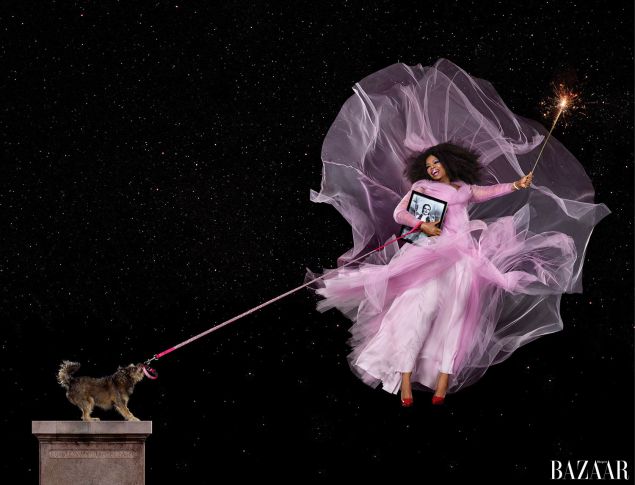 Oprah Winfrey as Glinda the Good Witch (Photo: Courtesy Harper's Bazaar)