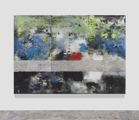 An aluminum foil painting by New York-based artist Hugo McCloud, one of the recent artists exhibited at the Arts Club. (Photo: Courtesy of Sean Kelly)