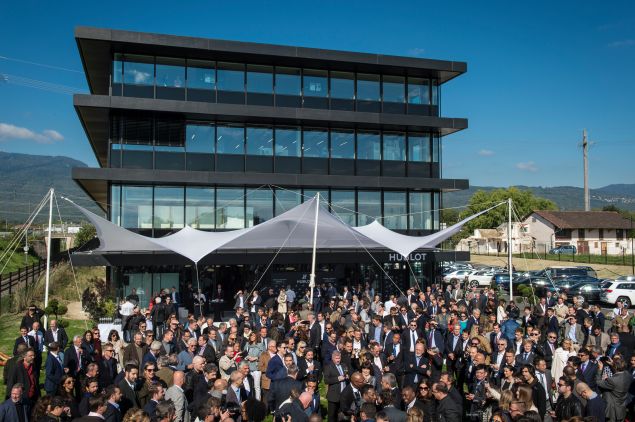 300 guests from around the world attended the building's inauguration. (Photo: Hublot) 