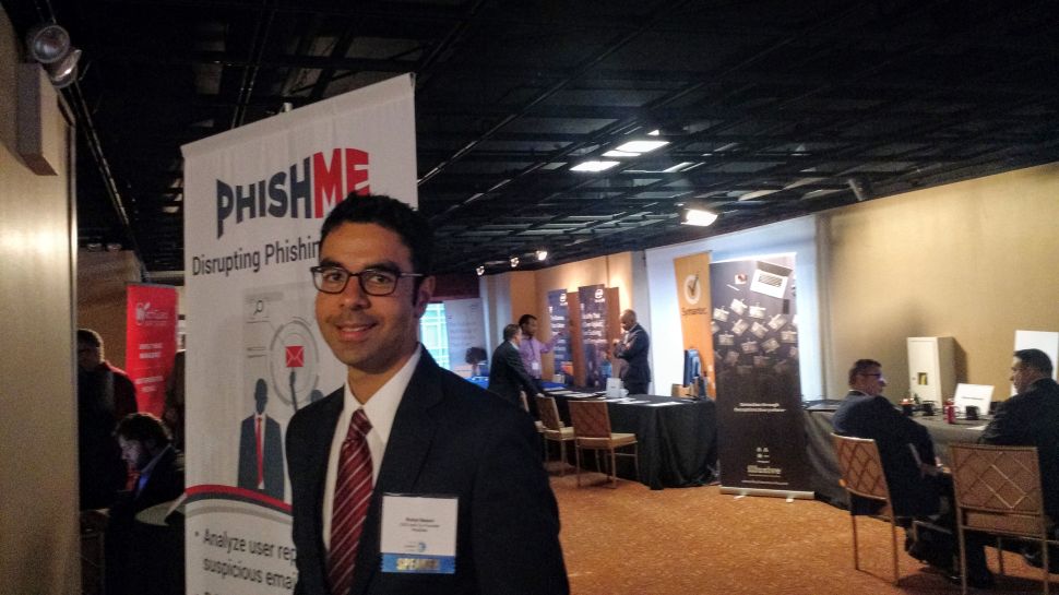 Rohyt Belani, CEO and co-founder of PhishMe, at the 2015 Cyber Security Summit in Midtown. (Photo: Brady Dale for Observer)