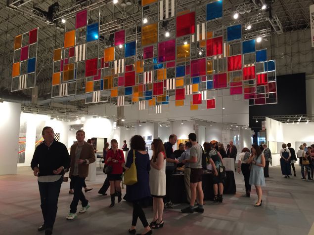 An installation by French artist Daniel Buren. (Photo: Alanna Martinez)
