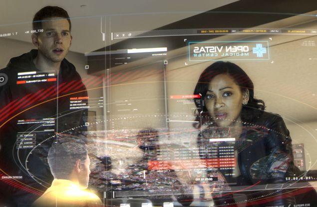 MINORITY REPORT: L-R: Stark Sands and Megan Good in MINORITY REPORT airing Monday, Sep. 21 (9:00-10:00 PM ET/PT) on FOX. CR: Bruce MacCauley / FOX. © 2015 FOX Broadcasting.