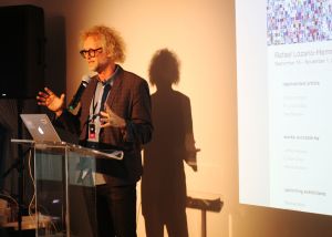 Steve Sacks, founder of Bitforms Gallery. (Photo: Brady Dale for Observer)