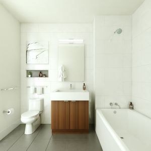 It's nice to have a new bathroom.