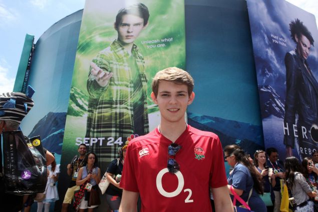 Robbie Kay of "Heroes Reborn" at Comic-Con. Aw, but he's so cute! Is he? IS HE? (Photo: David Yeh/NBC)