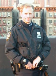 Author, and former police officer, Paul Bacon on a Harlem rooftop.