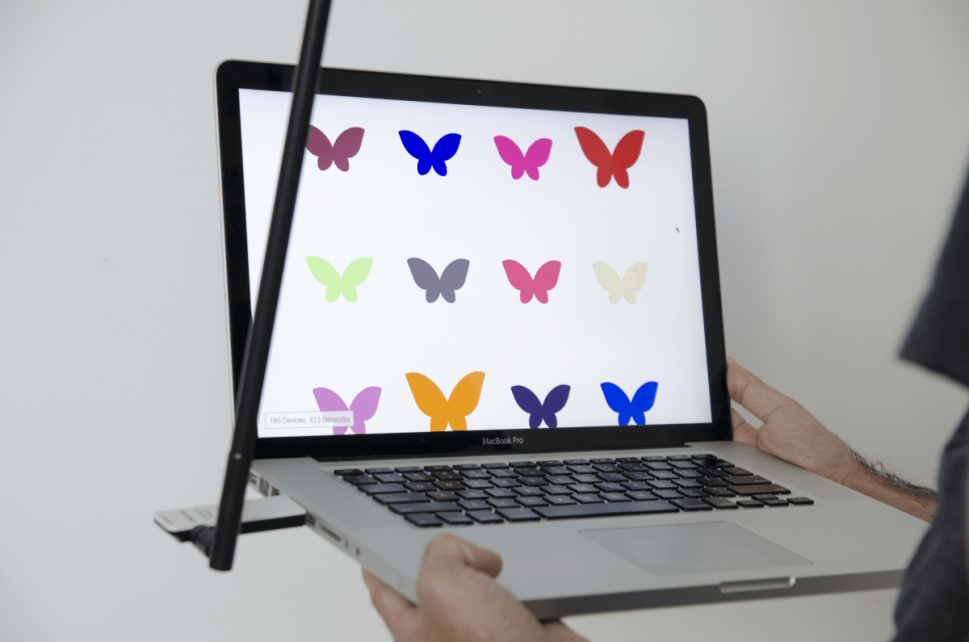 Each butterfly represents a captured mobile user and his or her comings and goings. (Photo: Branger_Briz)