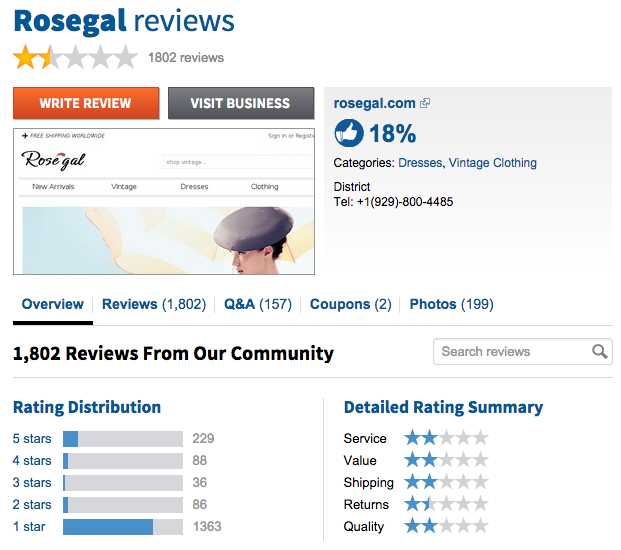 Rosegal boutique outlet reviews