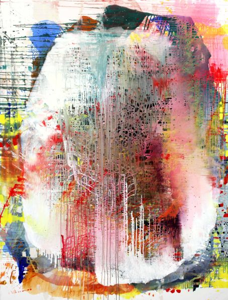 "Profile (Candy)", 2015, oil on mica on linen, 106 x 79 in. Courtesy 11R Eleven Rivington, NY and Van Doren Waxter, NY