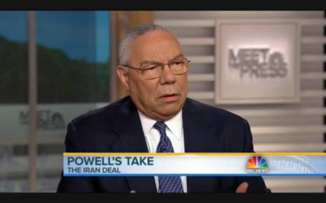 Former Secretary of State Colin Powell was asked about Iran (screencap NBC)