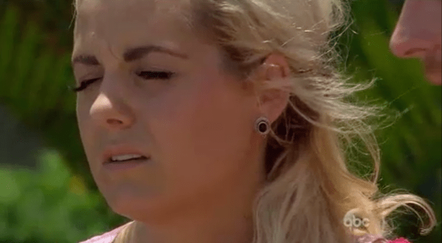 "It was the fact that I'm wearing fake eyelashes while on a beach holiday, wasn't it" (Photo: ABC)