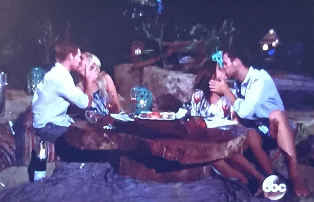 This dinner: the only thing in Paradise less appealing than jerking off Kentucky Joe in the hot tub. (Photo: ABC)
